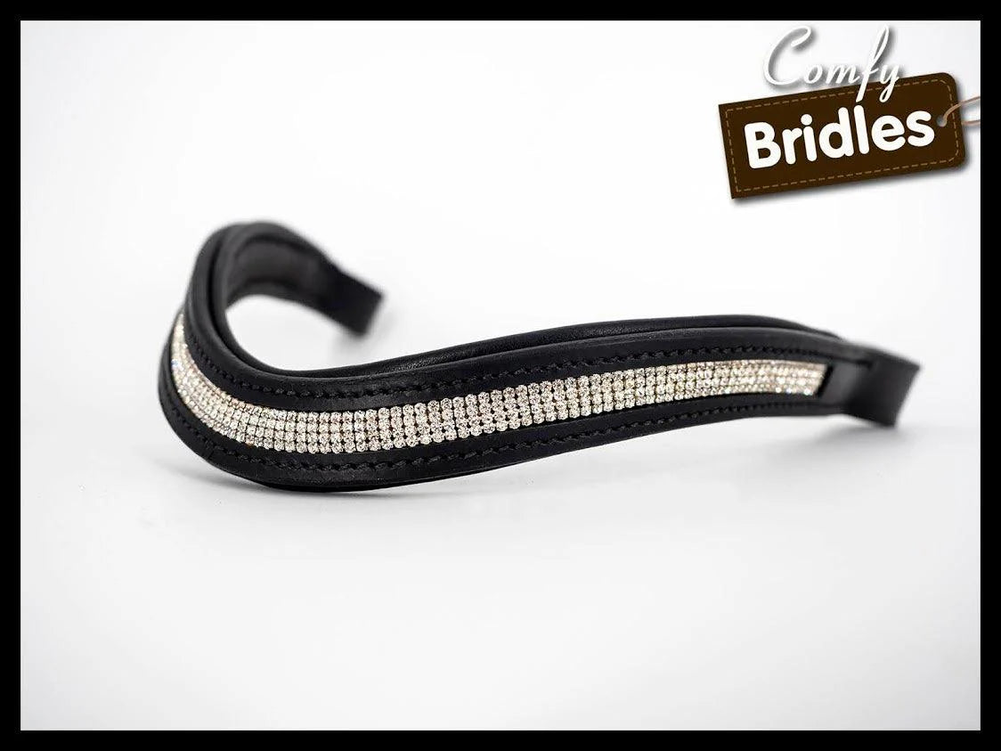 Flexible Fit 4 Row Crystal Wave Snaffle Bridle | Horse Supplies - Bridle | Saddleworld Ipswich