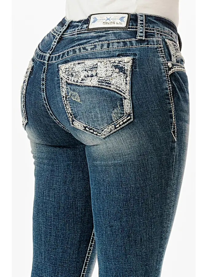 Grace in LA Western Modify Plus Size Bootcut | Country Clothing - ladies Jeans | Saddleworld Ipswich