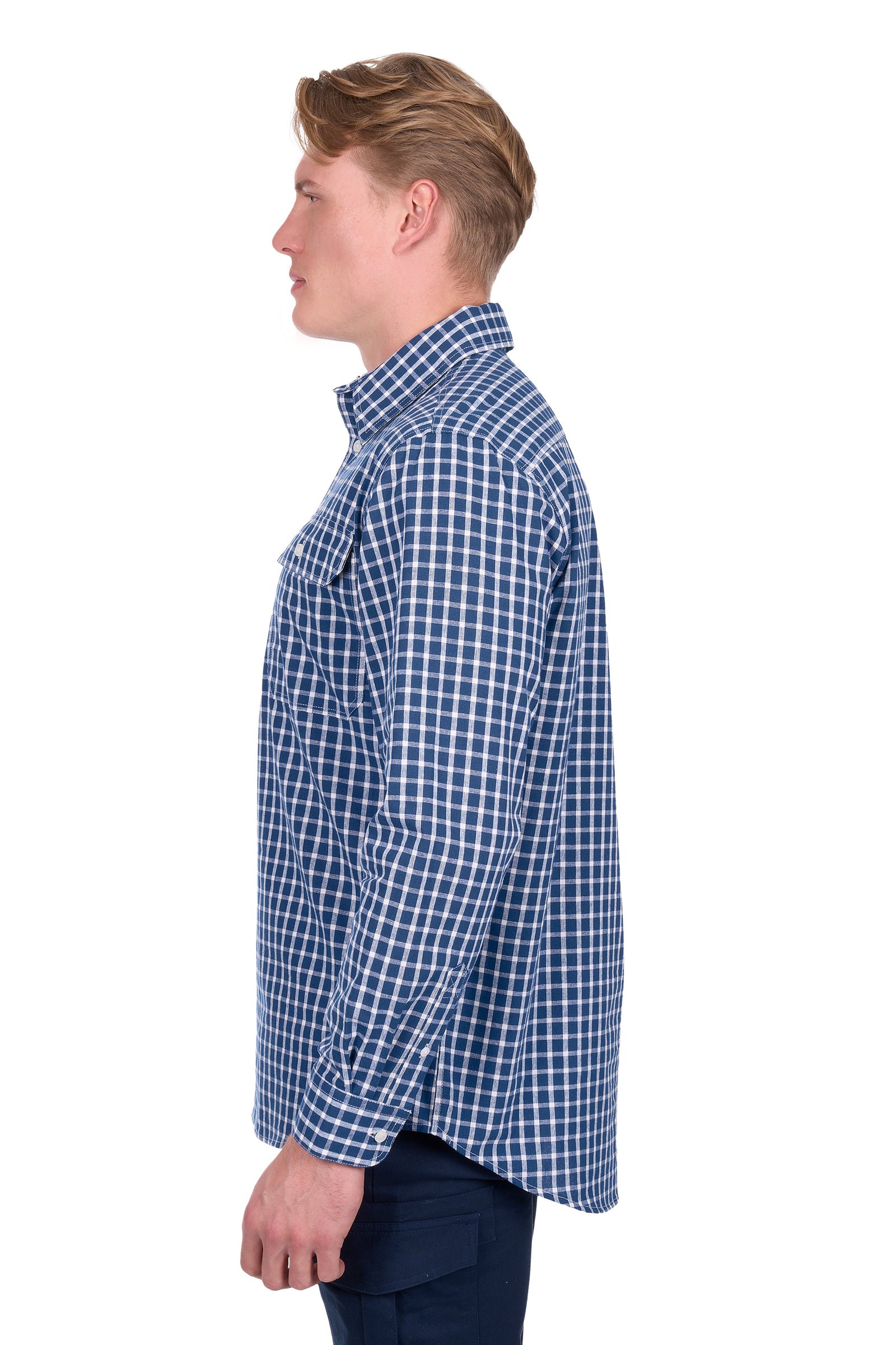 Hard Slog Mens Alden Half Button Long Sleeve Shirt