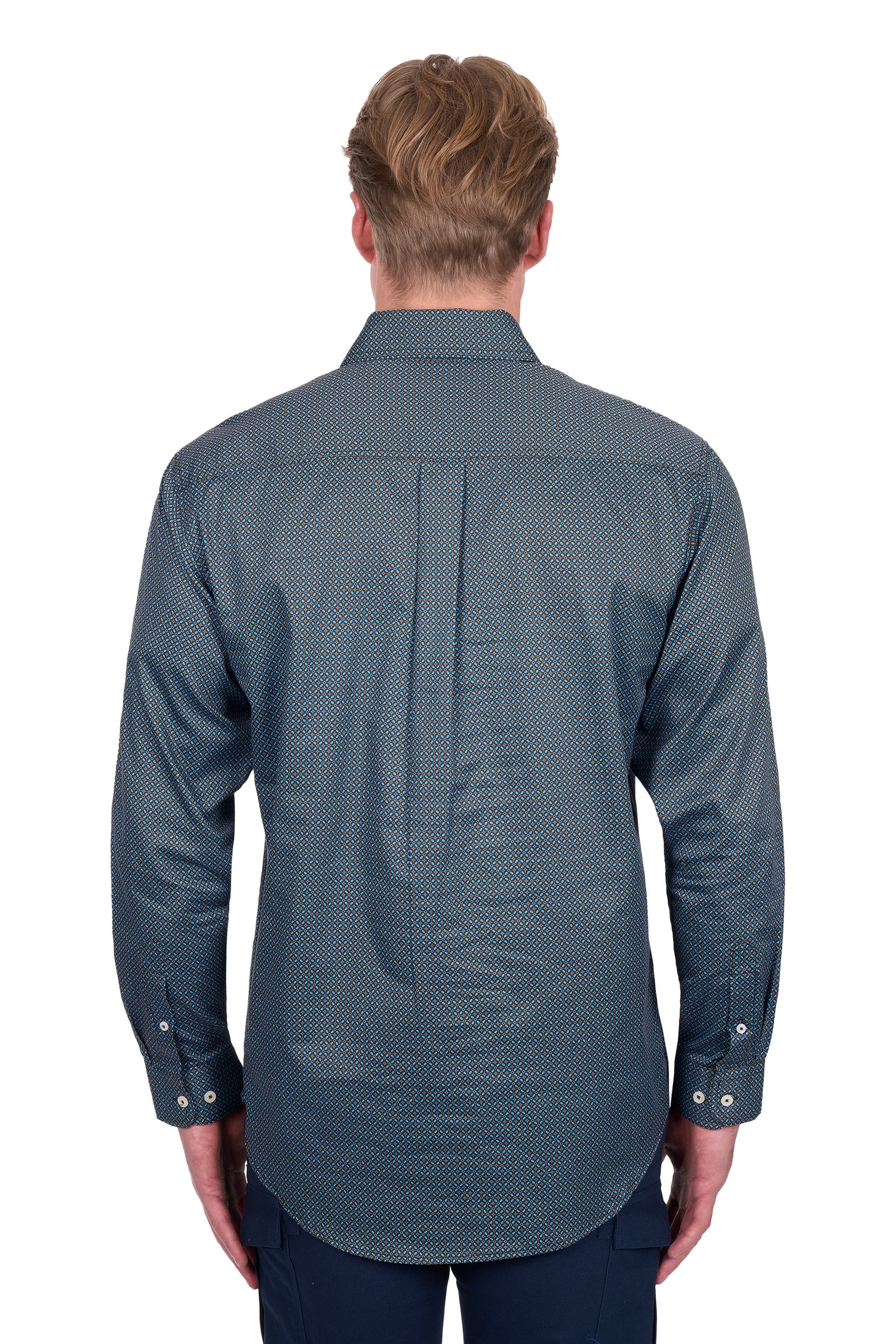Hard Slog Mens Blake Half Button Long Sleeve Shirt
