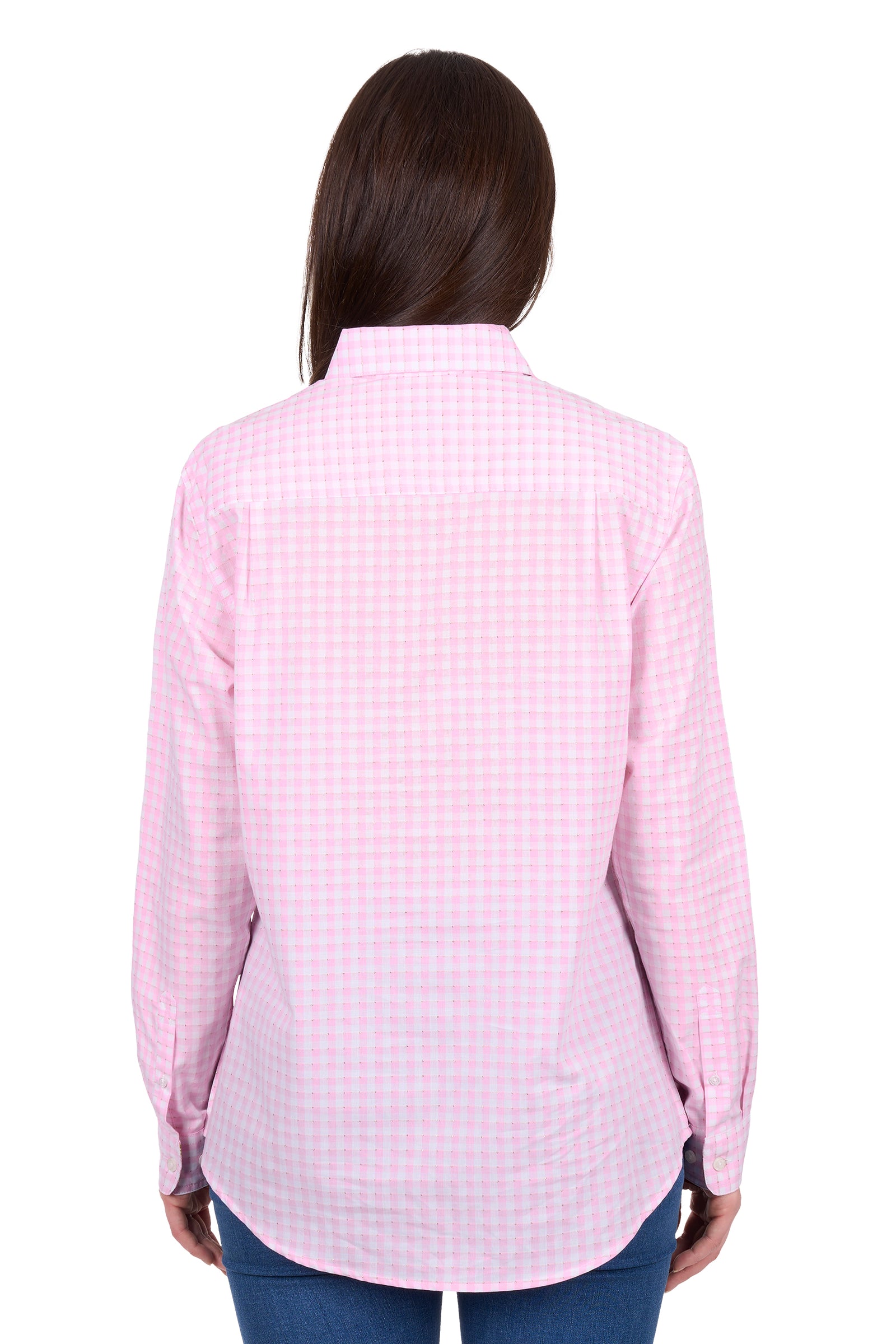 Hard Slog Wmns Clara Half Button Long Sleeve Shirt