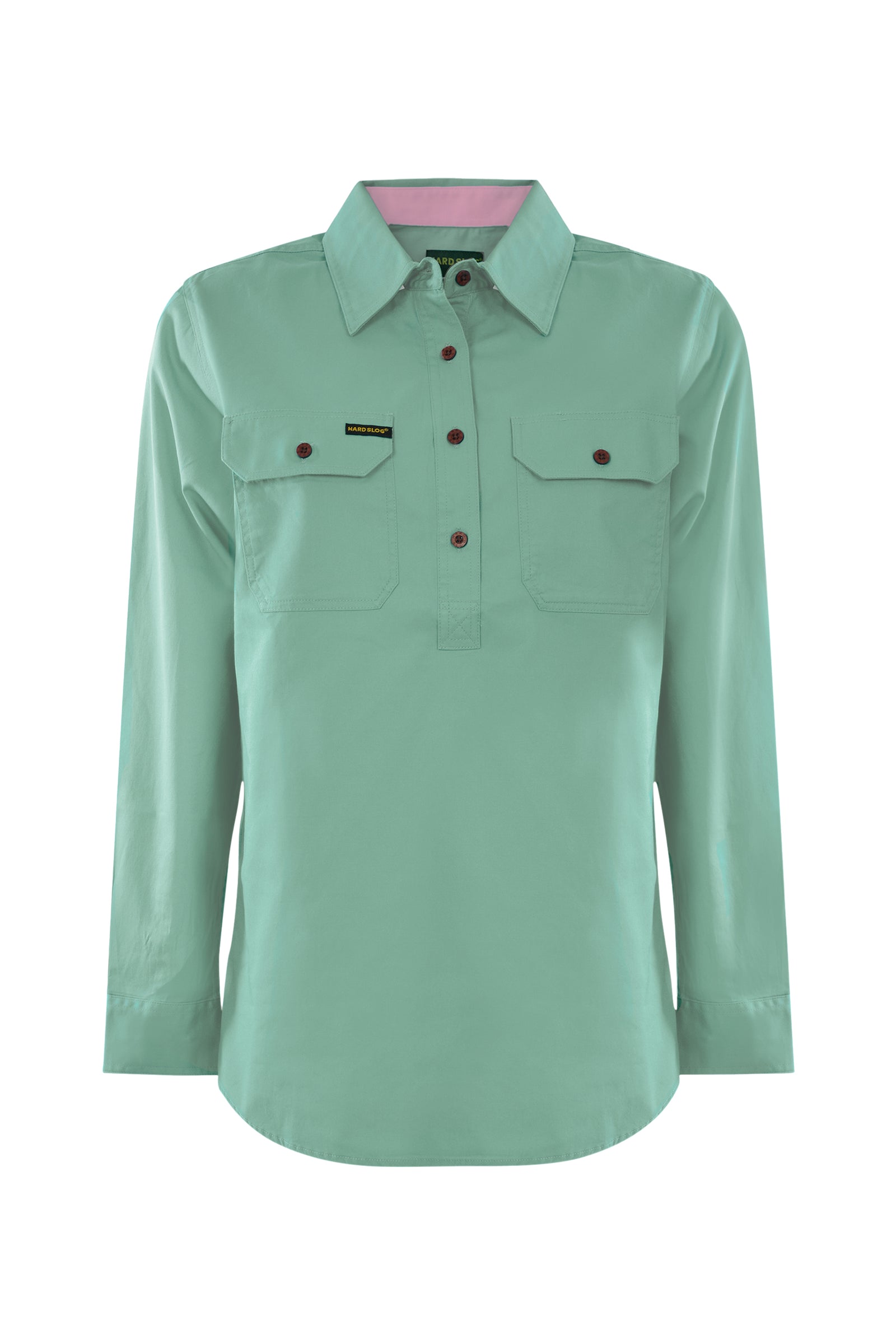 Hard Slog Wmns Half Pocket Light Cotton LS Shirt