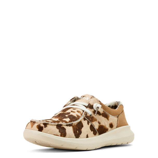 Ariat Wms Hilo Tan and White Brindle Hair On/Dark Tan Suede - Black Friday Sales