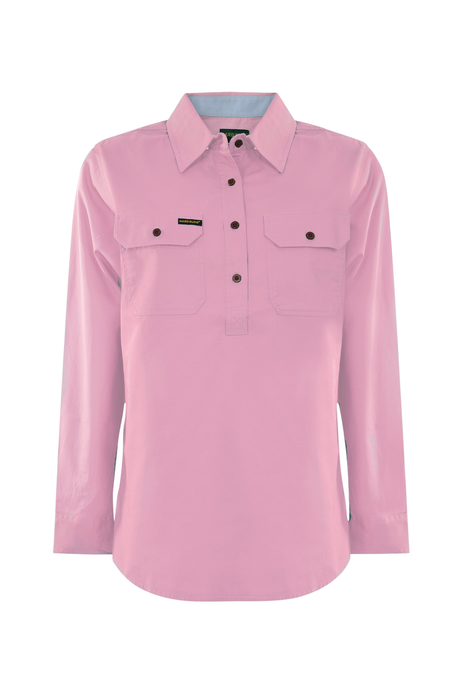 Hard Slog Wmns Half Pocket Light Cotton LS Shirt | Country CLothing - Ladies Shirt | Saddleworld Ipswich