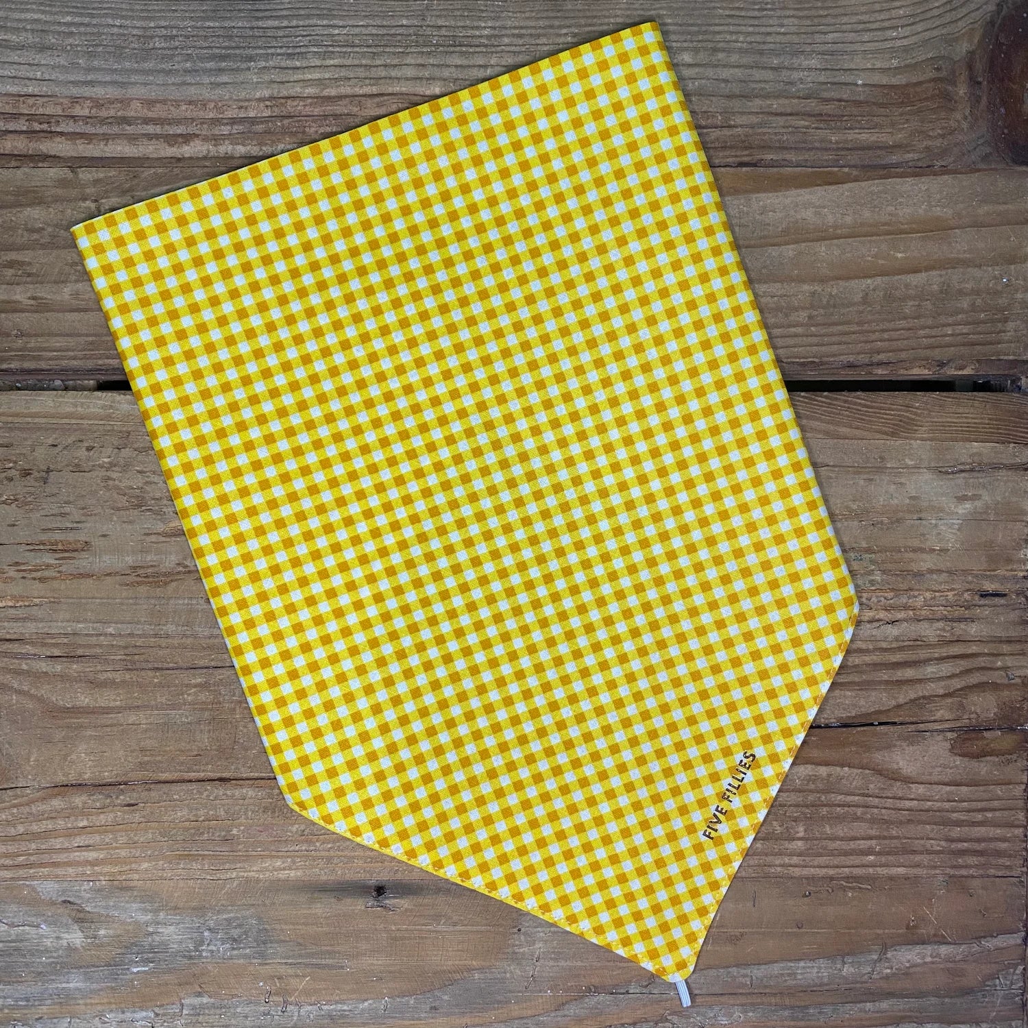 Five Fillies Yellow Gingham Scarf