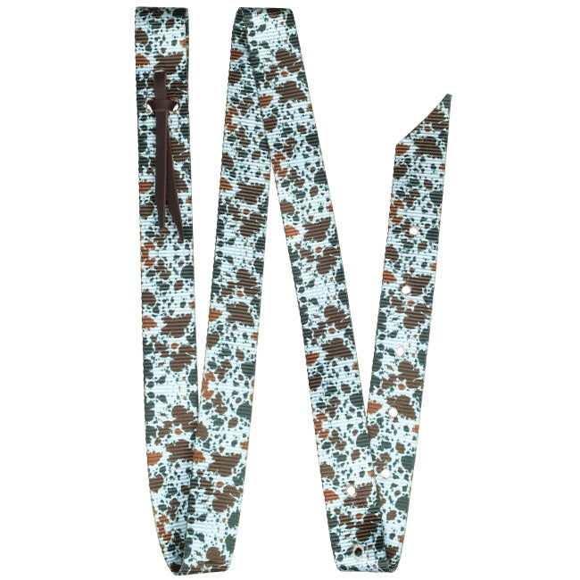 Showman Powder Blue Longhorn Nylon Tie Strap and Off Billet Set