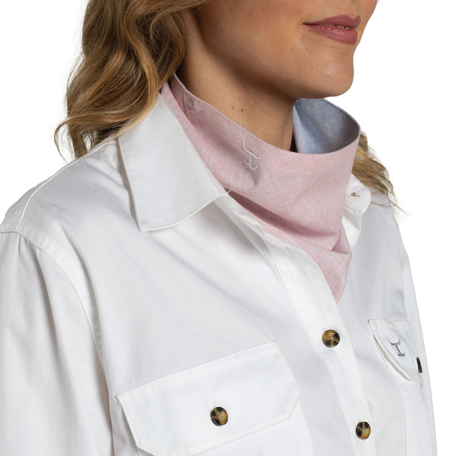 Just Country Wmns Carlee Double Sided Scarf Powder Pink/Powder Blue | Country Clothing - Ladies Shirt | Saddleworld Ipswich