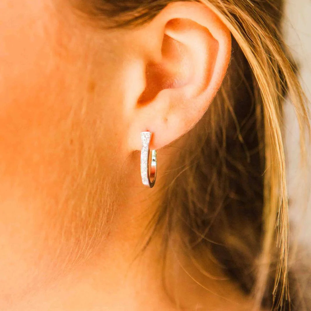 Kelly Herd Earrings Horseshoe Nail - Sterling Silver