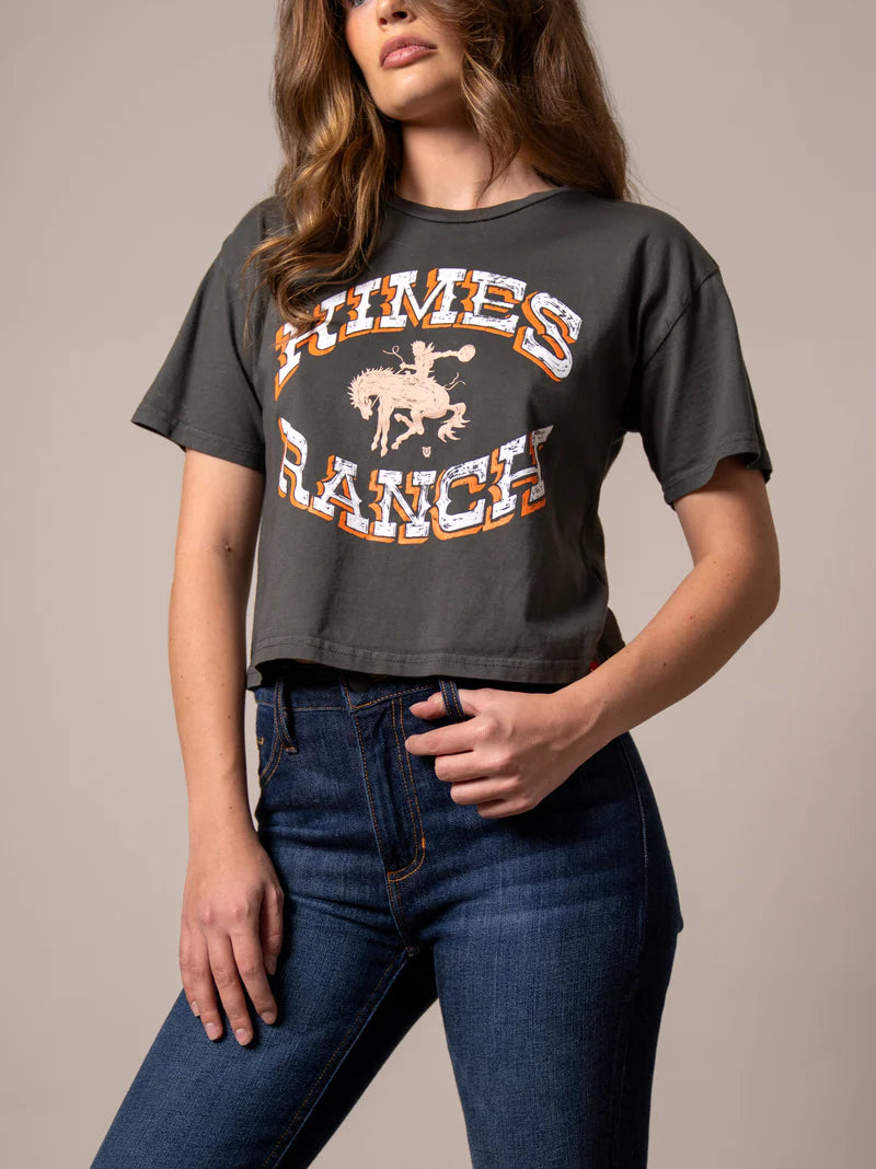 Kimes Ranch Wmns Lucky B Bucking Pepper | Kimes Ranch | Ladies T-Shirt | Cropped T-Shirt | Saddleworld Ipswich