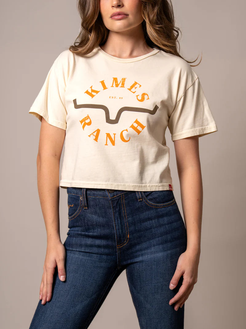 Kimes Ranch Wmns Uncomplicated T Shirt Ivory | T-Shirt | Kimes Ranch | Saddleworld Ipswich