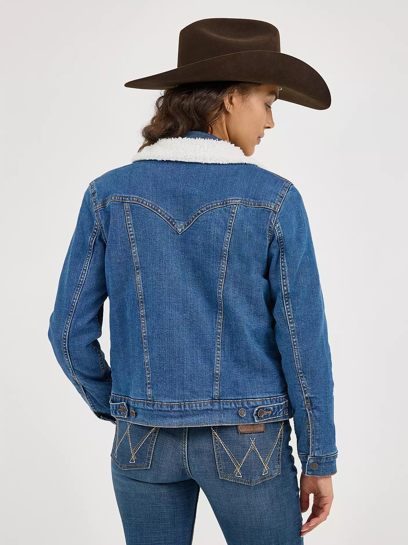 Wrangler Wmns Retro Sherpa Lined Western Denim Jacket