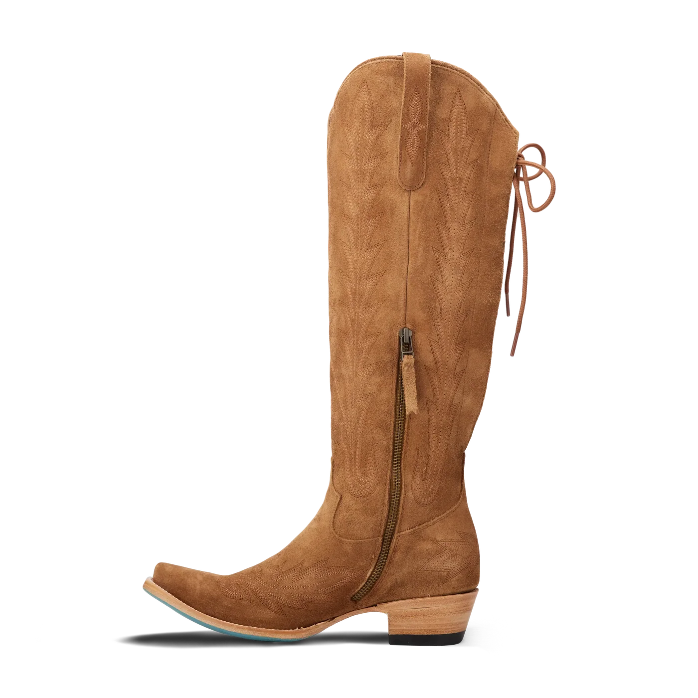 Lane Boots Lexington Knee High Corset - Toffee Suede | Boots - Lane Boots | Saddleworld Ipswich