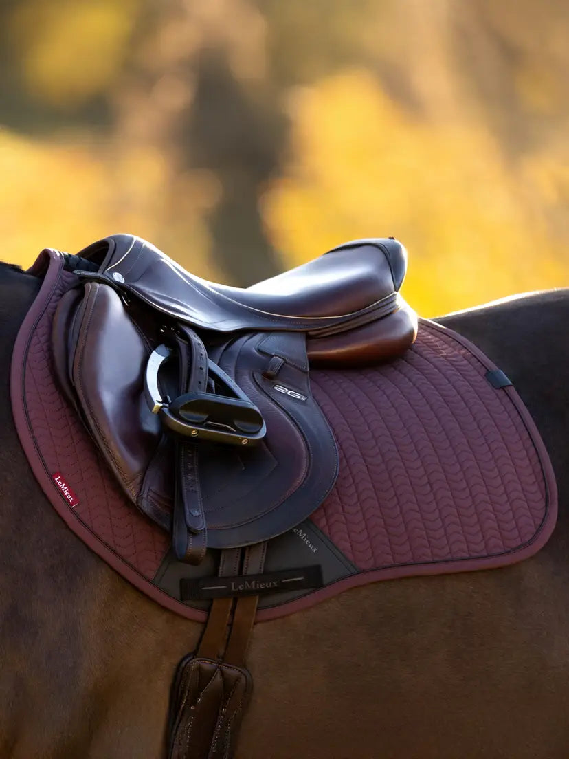 LeMieux Essence Eurojump Square Damson | Horse Supplies - Saddle CLoth | Saddleworld Ipswich