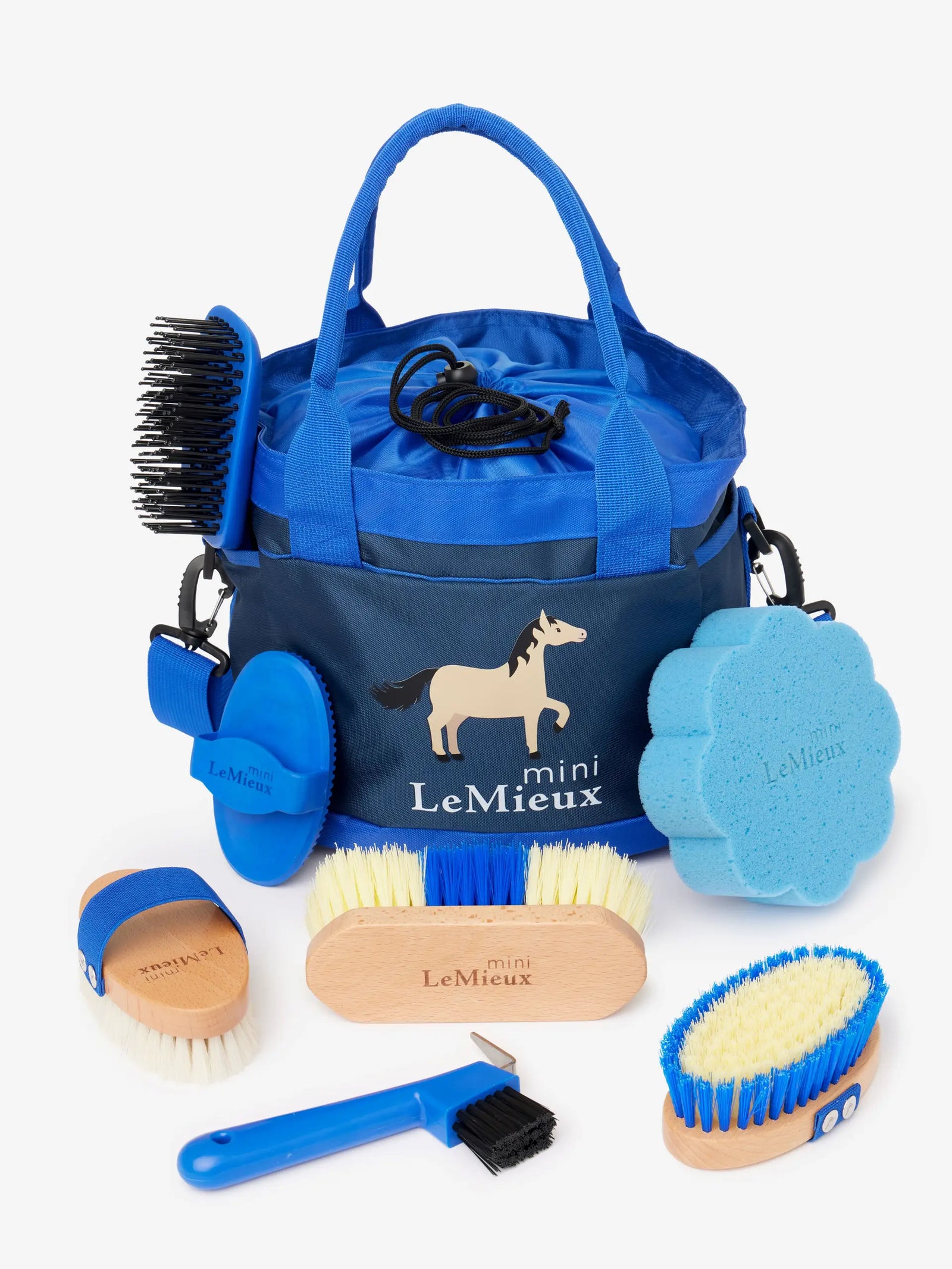 LeMieux Mini Grooming Set Benetton Blue One Size | Saddleworld Ipswich | Stable Supplies | Grooming