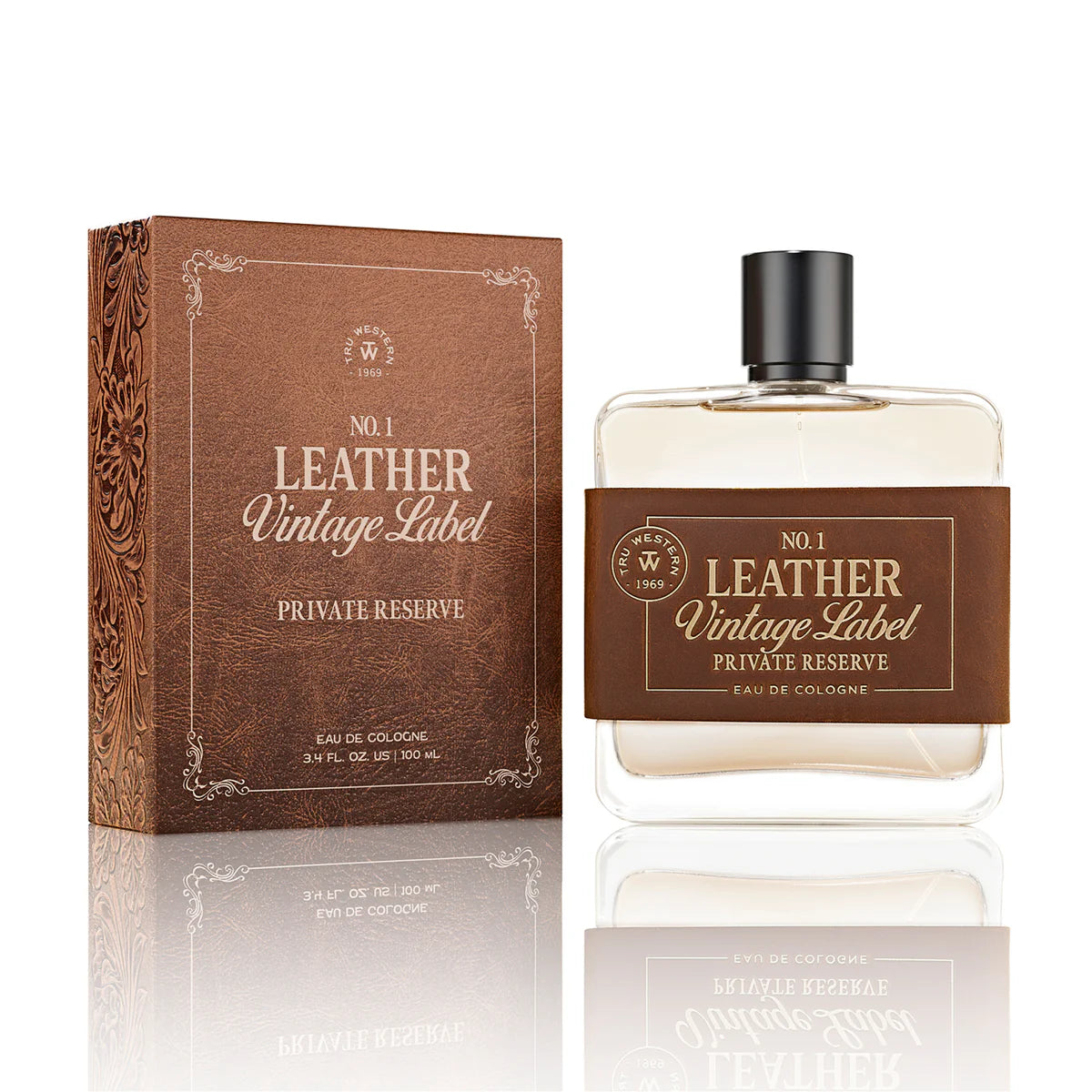 Tru Western Mns Leather Vintage Label #1 Private Reserve Eau De Cologne