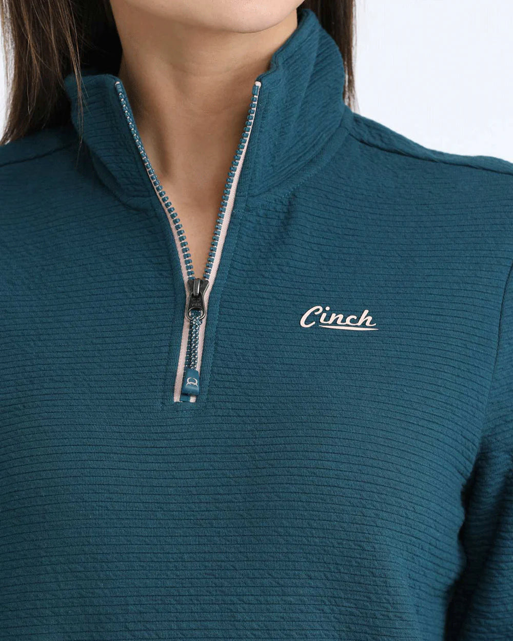 Cinch Wmns Teal Pullover
