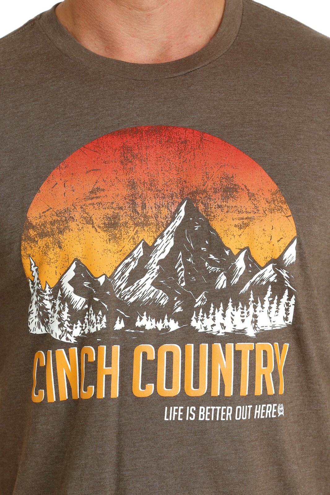Cinch Mens Brown Cinch Country Graphic T Shirt