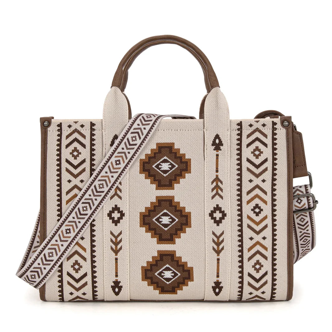 Montana West Aztec Retro Arrows Dual Sided Print Large Tote/Crossbody