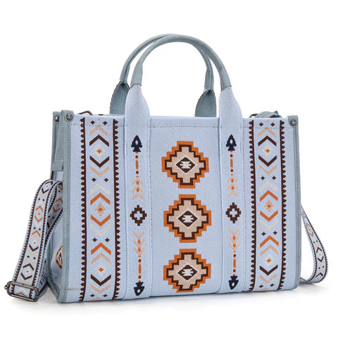 Montana West Aztec Retro Arrows Dual Sided Print Large Tote/Crossbody