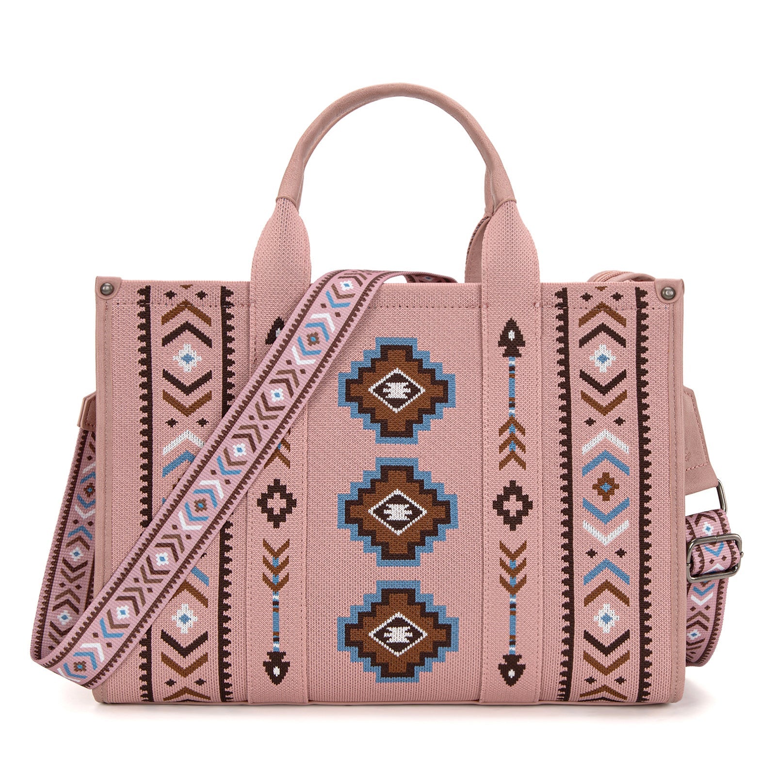 Montana West Aztec Retro Arrows Dual Sided Print Large Tote/Crossbody