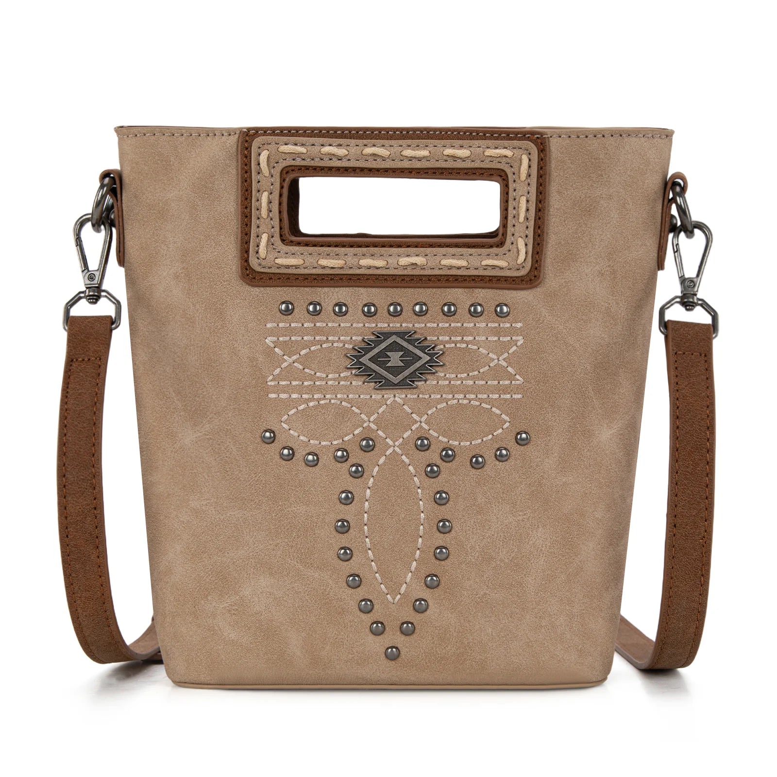 Montana West Cut-Out Embroidered Top Handle Crossbody