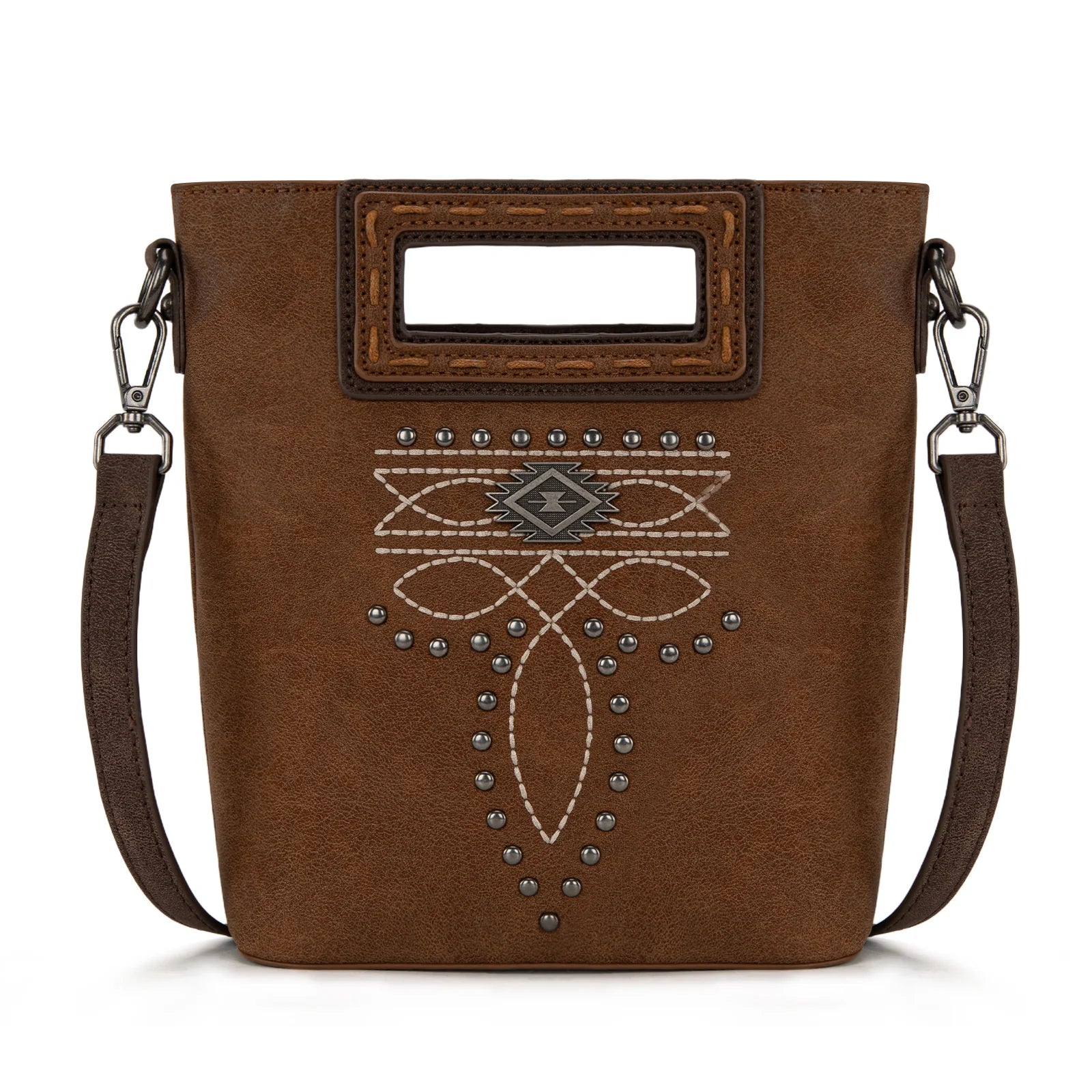 Montana West Cut Out Embroidered Top Handle Crossbody