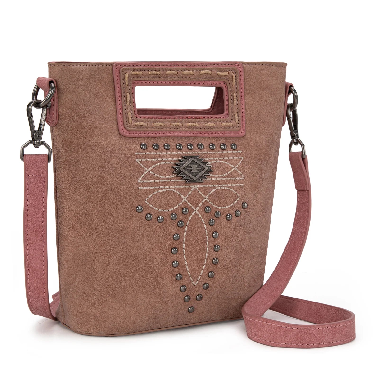Montana West Cut-Out Embroidered Top Handle Crossbody