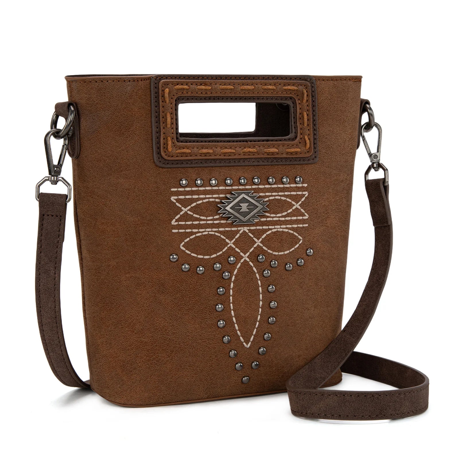 Montana West Cut-Out Embroidered Top Handle Crossbody | Giftware - Handbag | Saddleworld Ipswich