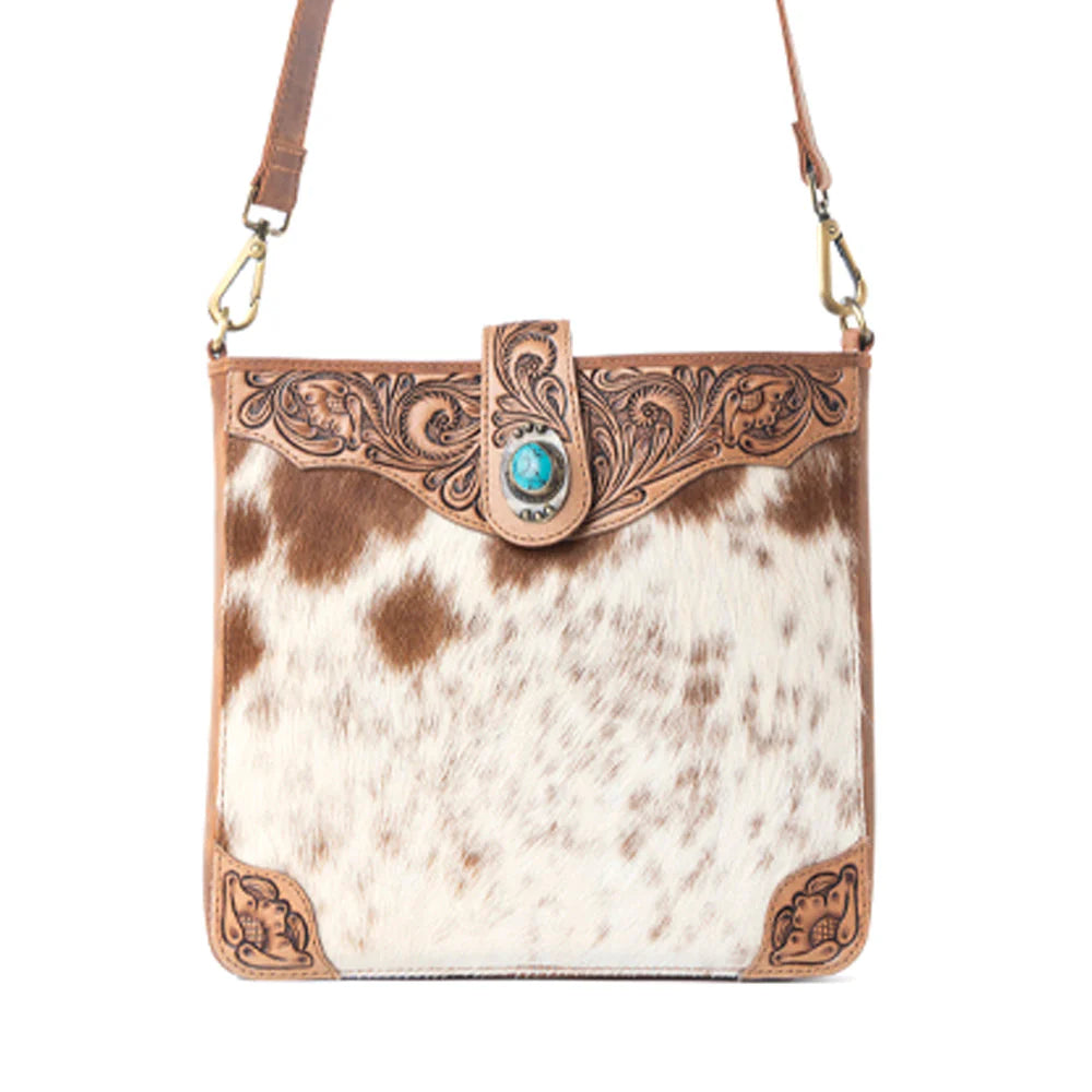 Myra Maple Creek Handtooled Bag in Sandroot Brown | Giftware - Handbag | Saddleworld Ipswich