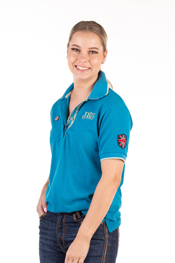 Hitchley and Harrow Loose Fit Polo - Turquoise