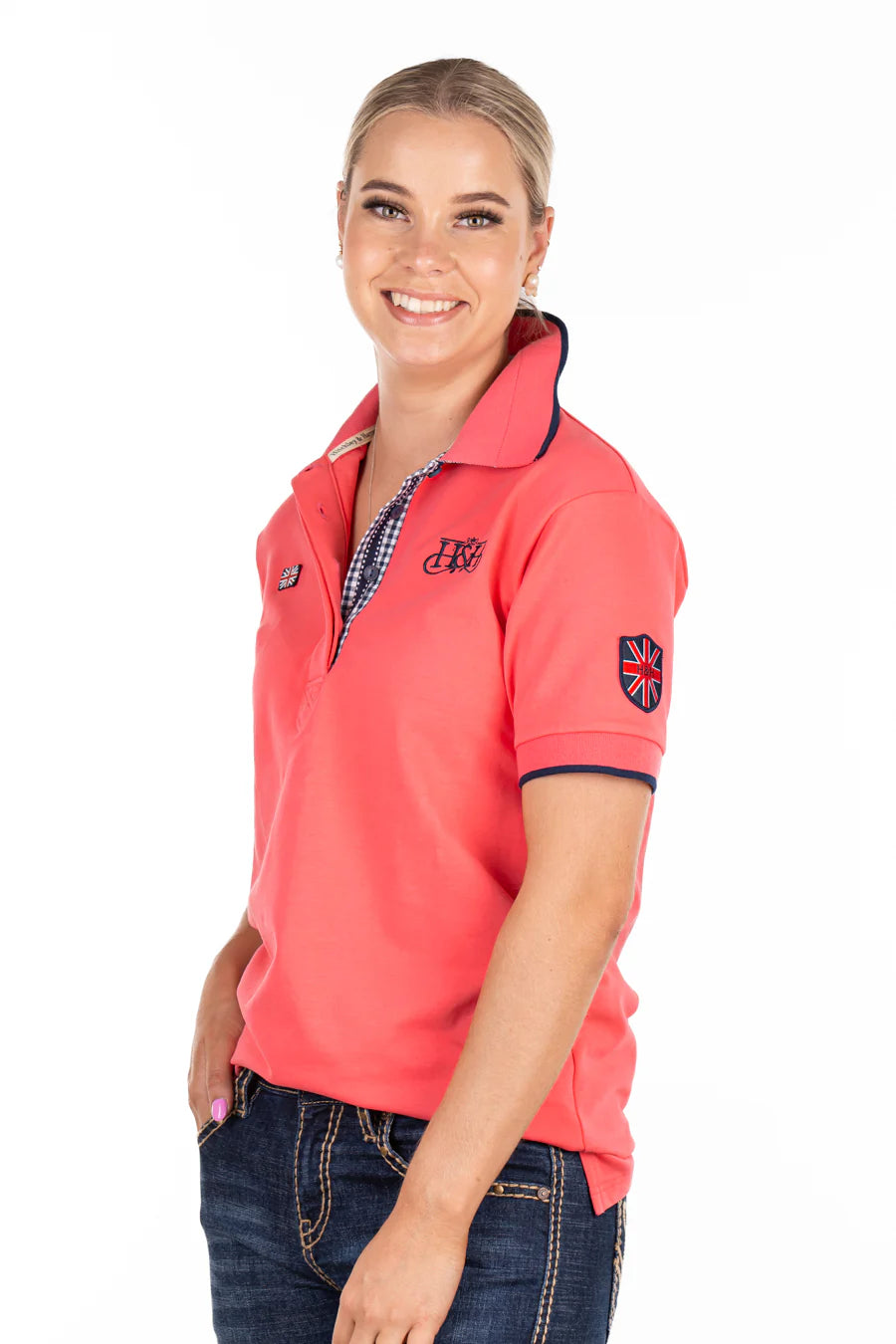 Hitchley and Harrow Loose Fit Polo - Watermelon