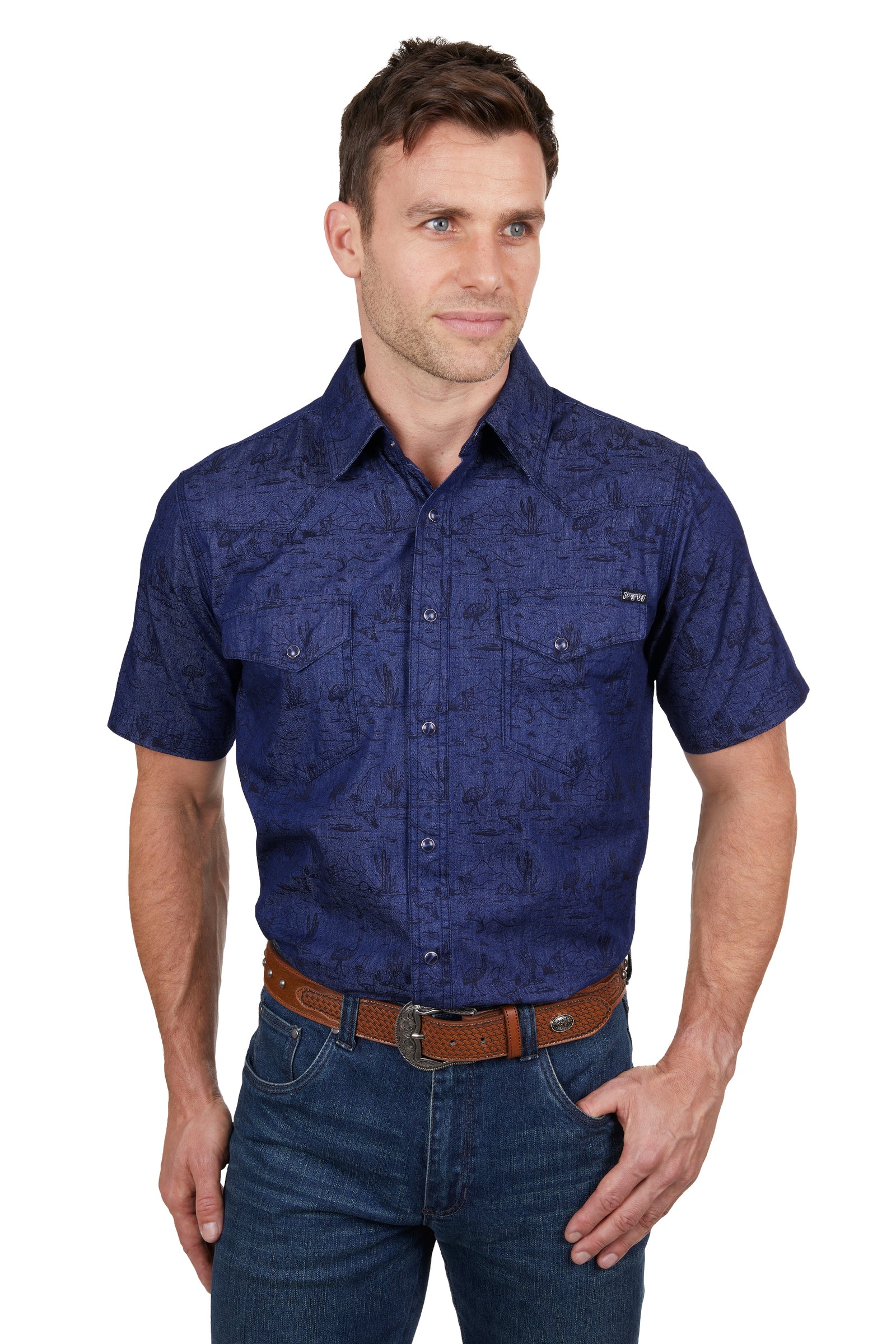 Pure Western Mens Drew Short Sleeve Shirt