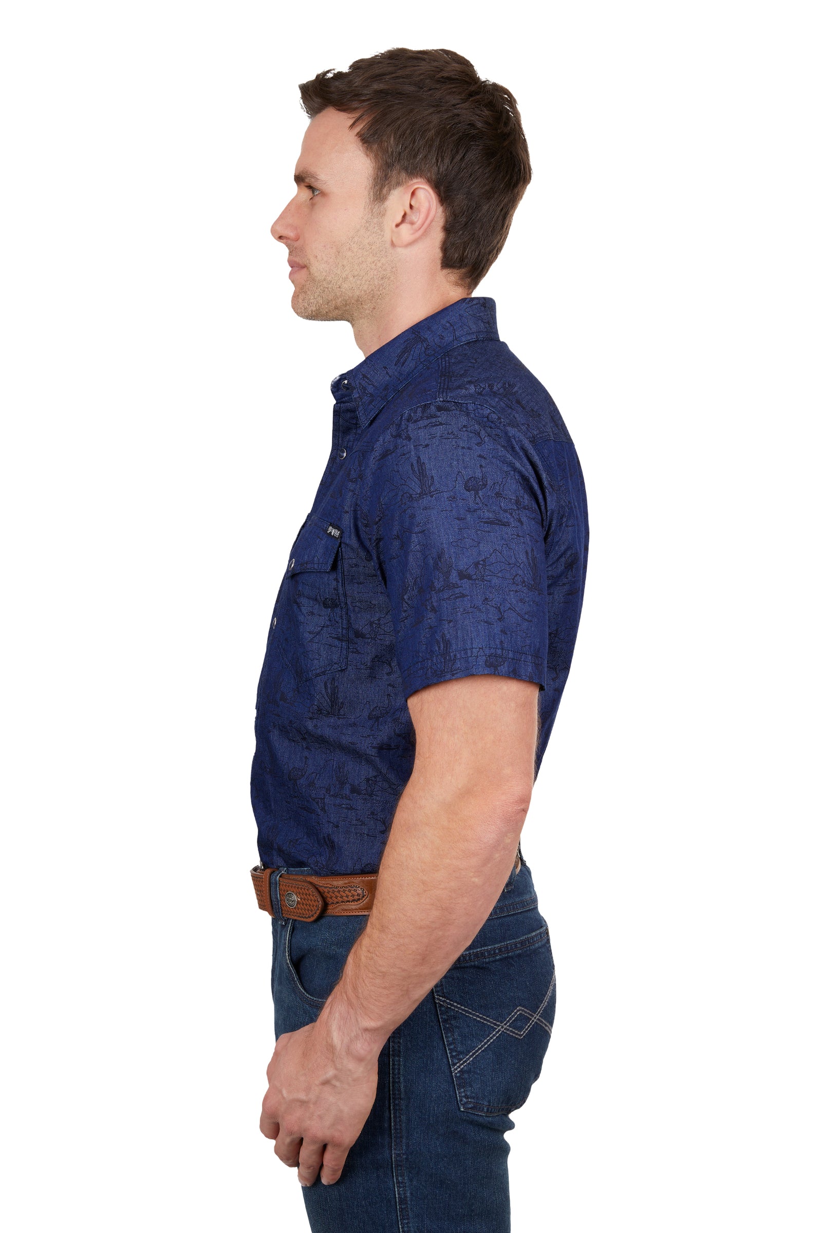 Pure Western Mens Drew Short Sleeve Shirt