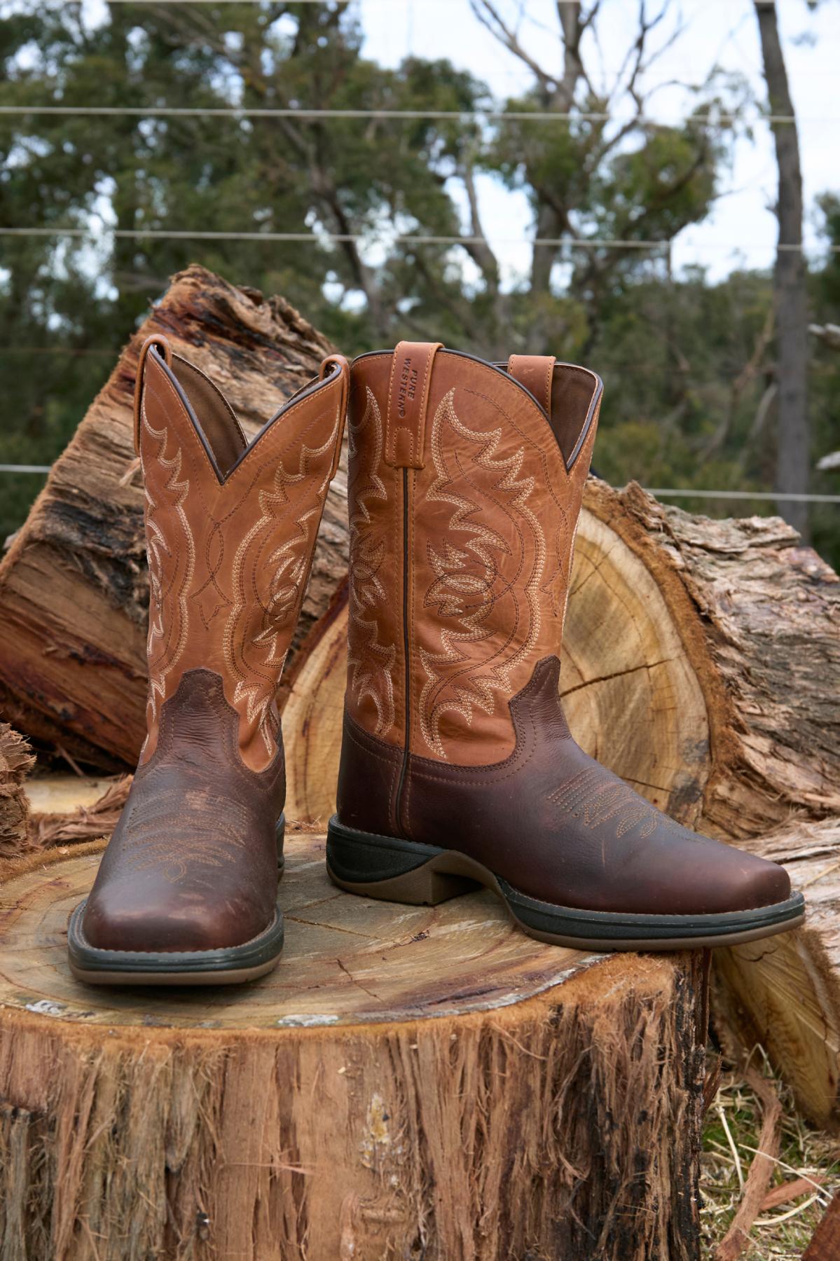 Pure Western Mens Garland Boot - Black Friday Sales