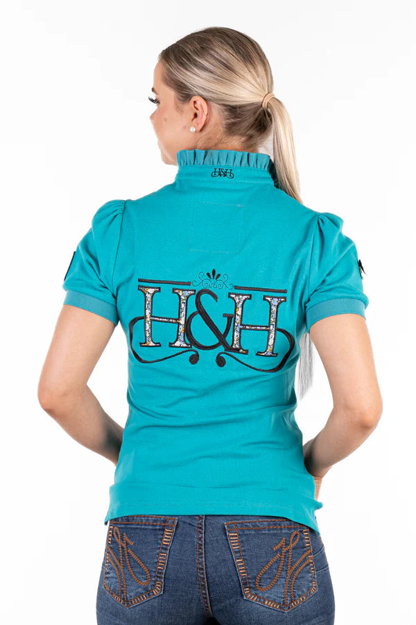 Hitchley and Harrow Fitted Polo - Turquoise