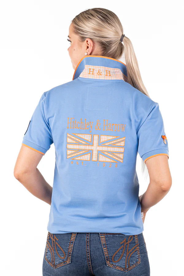 Hitchley and Harrow Loose Fit Polo - Mid Blue