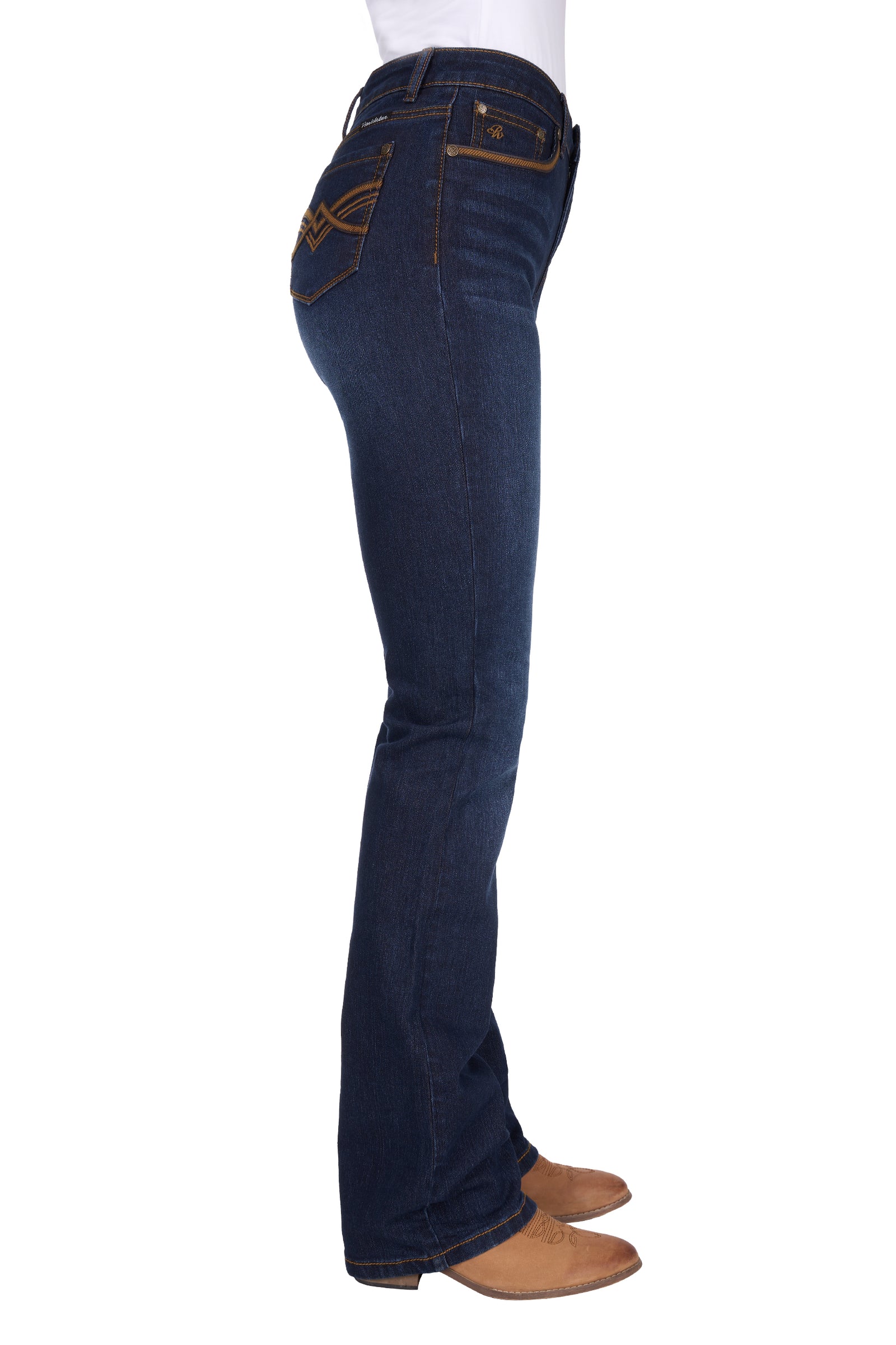 Pure Western Wmns Nova High Rise Bootcut Jean 34 Leg
