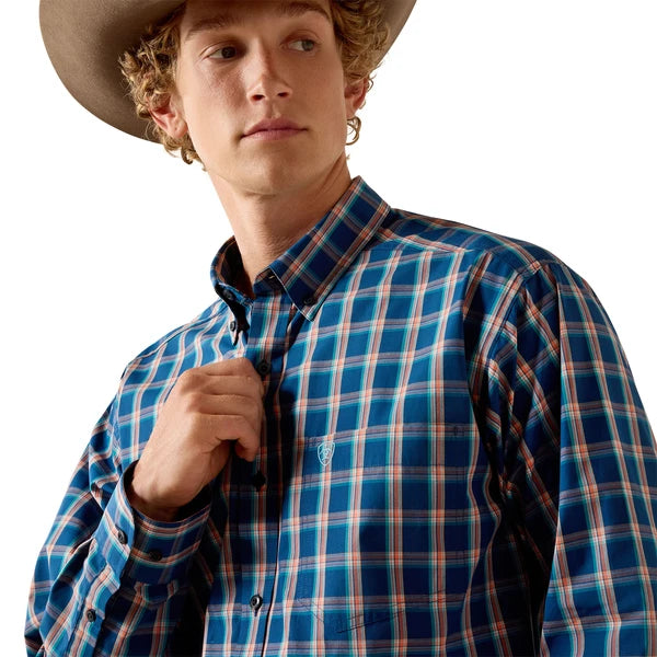 Ariat Mns Pro Series Jackson Classic Fit LS Shirt Poseidon Plaid