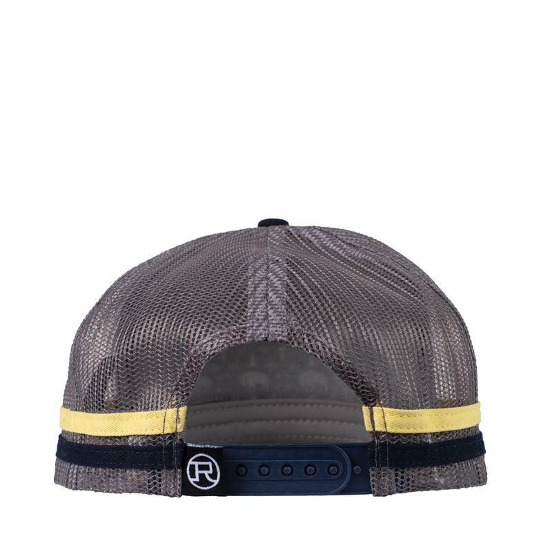 Roper Trucker Cap - Bison Print Navy