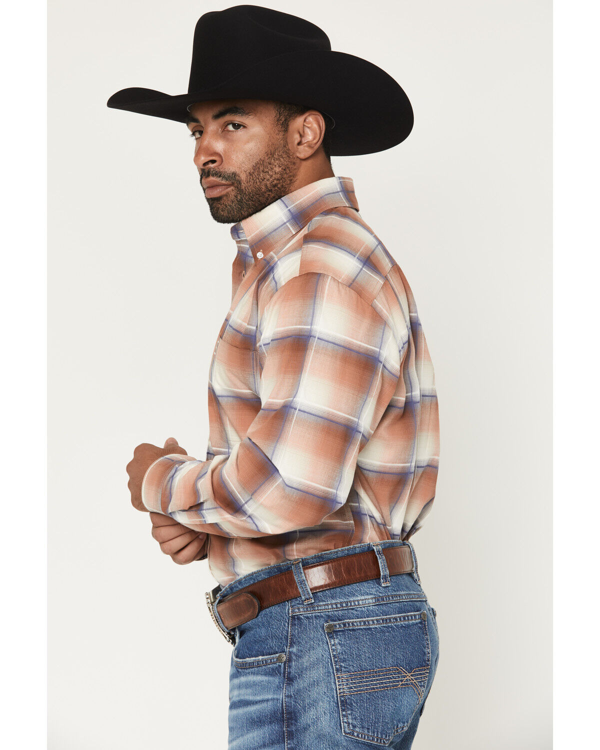 Panhandle Slim Mens Plaid Print Long | Country Clothing - Shirt | Saddleworld Ipswich