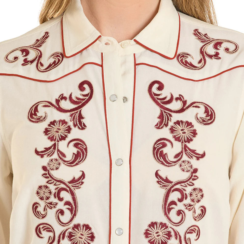 Panhandle Slim Natural Retro LS Snap Shirt | Country Clothing - Ladies Shirt | Saddleworld Ipswich