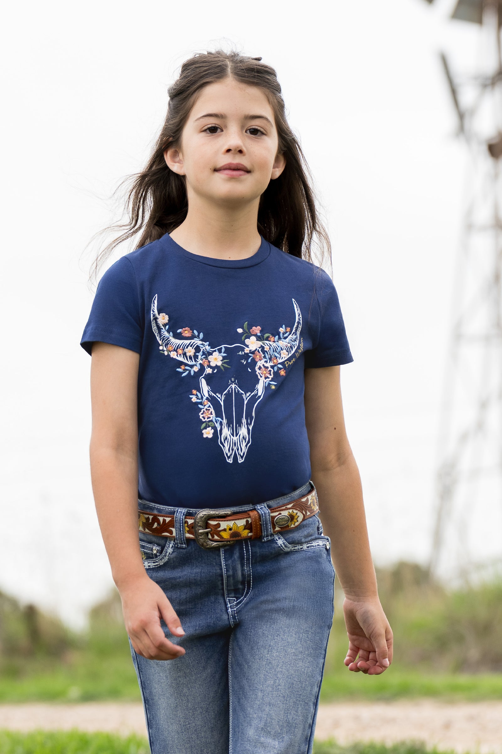 Pure Western Girls Bindi SS Tee | Country Clothing - Childrens Clothing | Saddleworld Ipswich