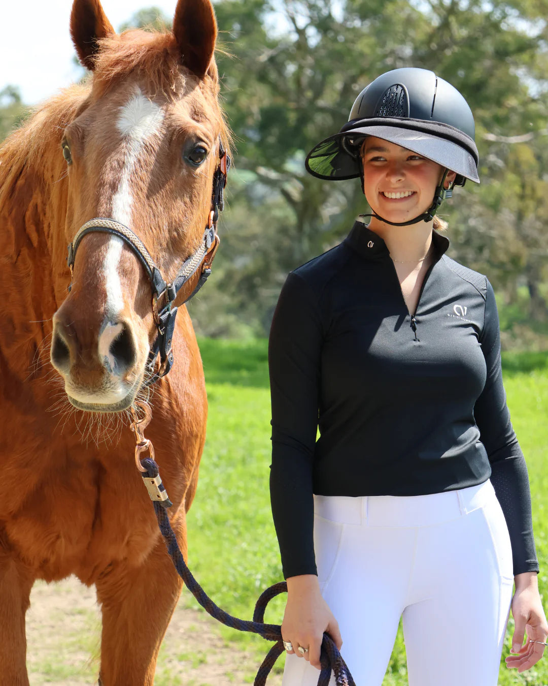 QJ Riding Wear Elle Long Sleeve Training Shirt - Black Friday Sales