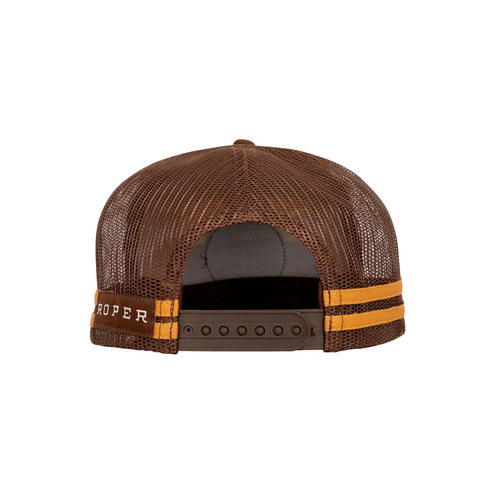 Roper Trucker Cap Plaid Mustard/Brown