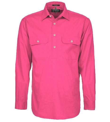 Pilbara Mens Closed Front LS Shirt