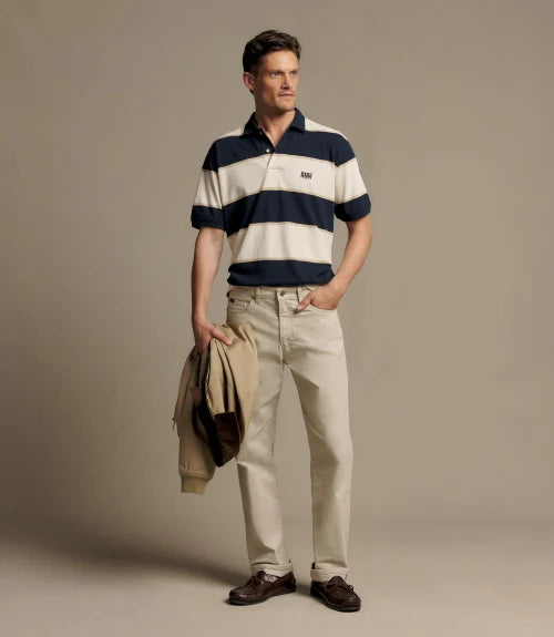 RM Williams Balmain Stripe Polo | Country Clothing - mens Polo | Saddleworld Ipswich