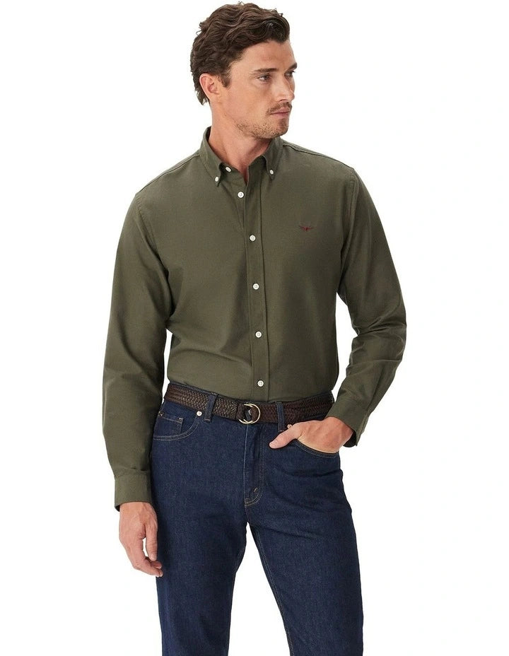 RM Williams Clapton Oxford Shirt | Country CLothing - mens Shirt | Saddleworld ipswich