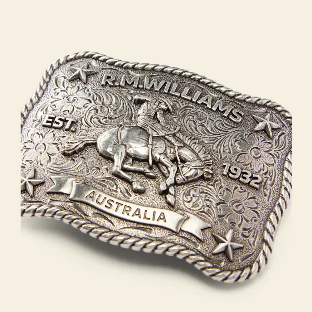 RM Williams Cloudbuster Trophy Buckle | Country Clothing - Belt Buckle | Saddleworld Ipswich
