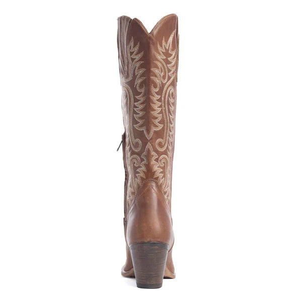 Sylivia Prairie Leather Boots in Bourbon Brown