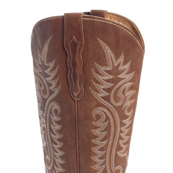 Sylivia Prairie Leather Boots in Bourbon Brown